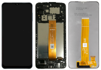 Дисплей Samsung A12 Nacho (A127) Черный  (Оригинал) в раме