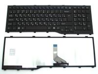 Клавиатура для ноутбука Fujitsu LifeBook AH532, чёрная, с рамкой, RU (NB)