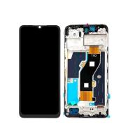 LCD дисплей для Infinix Hot 40i в сборе с тачскрином (черный) Оригинал в раме