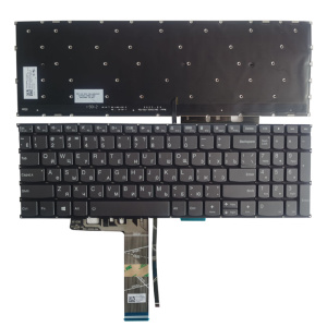 Клавиатура для ноутбука Lenovo IdeaPad 3-15, 5-15, серая, с подсветкой, RU