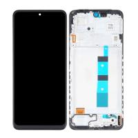 LCD дисплей для Xiaomi Redmi 12 в сборе с тачскрином (черный) Оригинал в раме