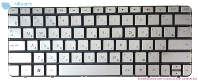 Клавиатура для ноутбука HP Mini 210-2000, серебро, с рамкой, RU