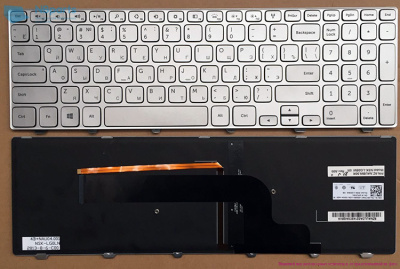 Клавиатура для ноутбука Dell Inspiron 15-7000, серебро, с рамкой, RU