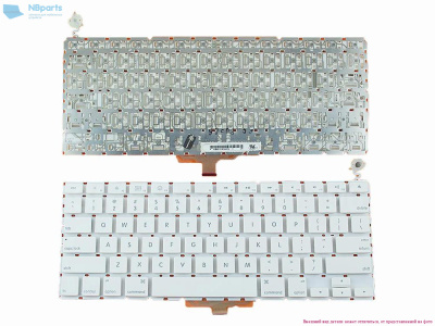 Клавиатура для ноутбука Apple Macbook 13  A1181 White, Big Enter, RU