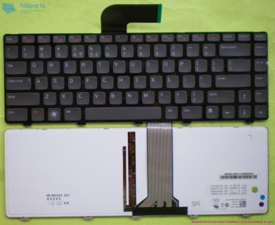 Клавиатура для ноутбука Dell Inspiron M5050, чёрная, с рамкой, US