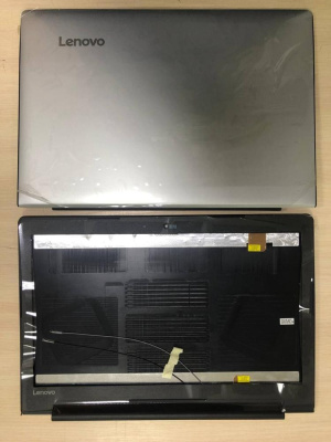 Крышка матрицы Lenovo IdeaPad 310-15, 510-15 (A+B), серая, рамка чёрная