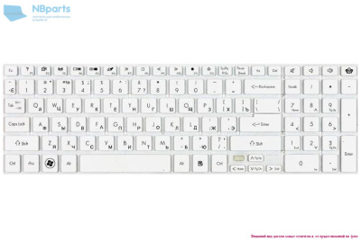 Клавиатура для ноутбука Gateway NV55S, NV57H, NV75S, белая, RU